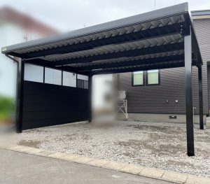 ２台用カーポート（側面パネル付き）