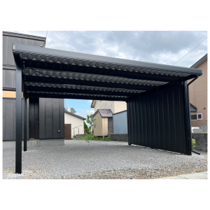 広告２台用カーポート（オプション側面パネル付き）