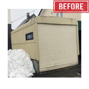 既存布基礎を使用したガレージ